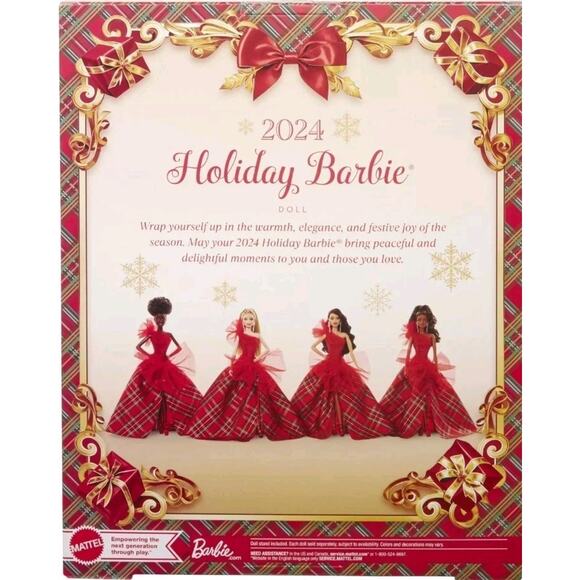 Barbie Signature Doll, 2024 Holiday Fashion Doll New - Picture 2 of 11